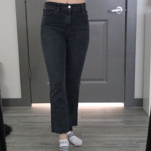 BDG high rise cropped kick flare jeans